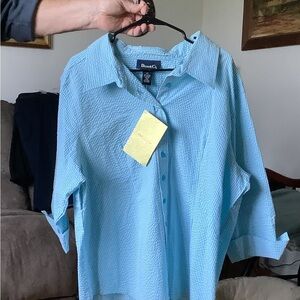 Denim & Company Blue Shirt 2x